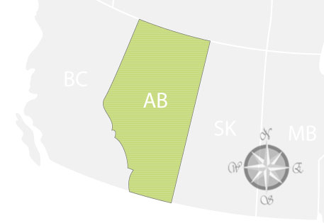 Province of Alberta Map