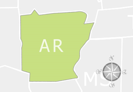 State of Arkansas Map