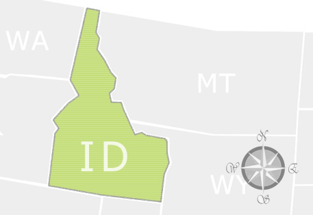 State of Idaho Map