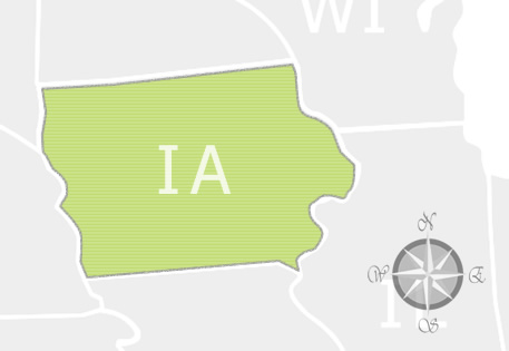 State of Iowa Map