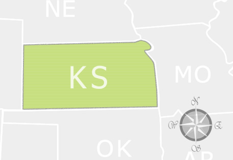 State of Kansas Map
