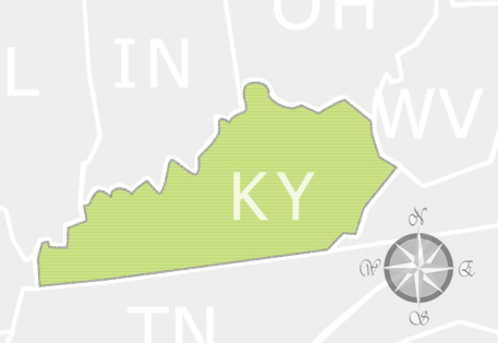 State of Kentucky Map