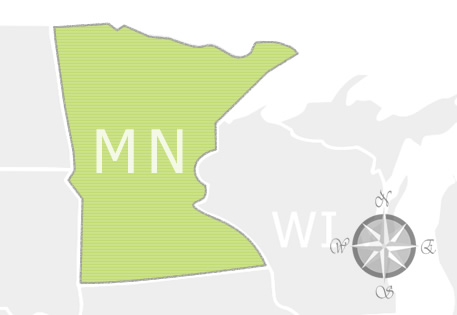 State of Minnesota Map