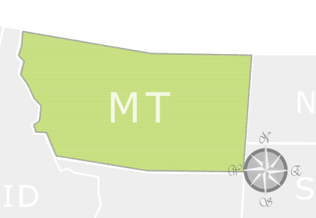 State of Montana Map