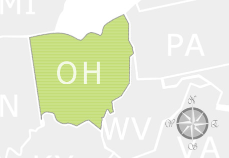 State of Ohio Map
