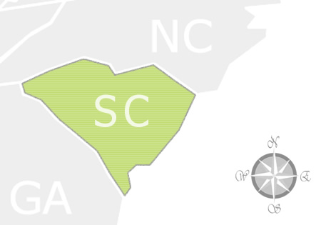State of South Carolina Map