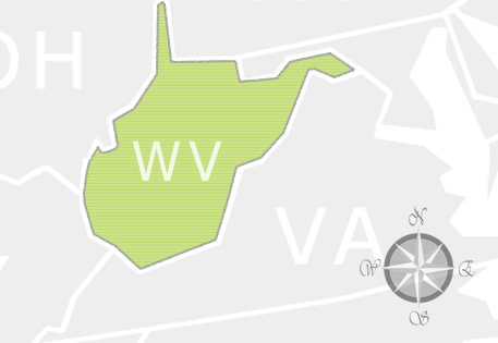 State of West Virginia Map