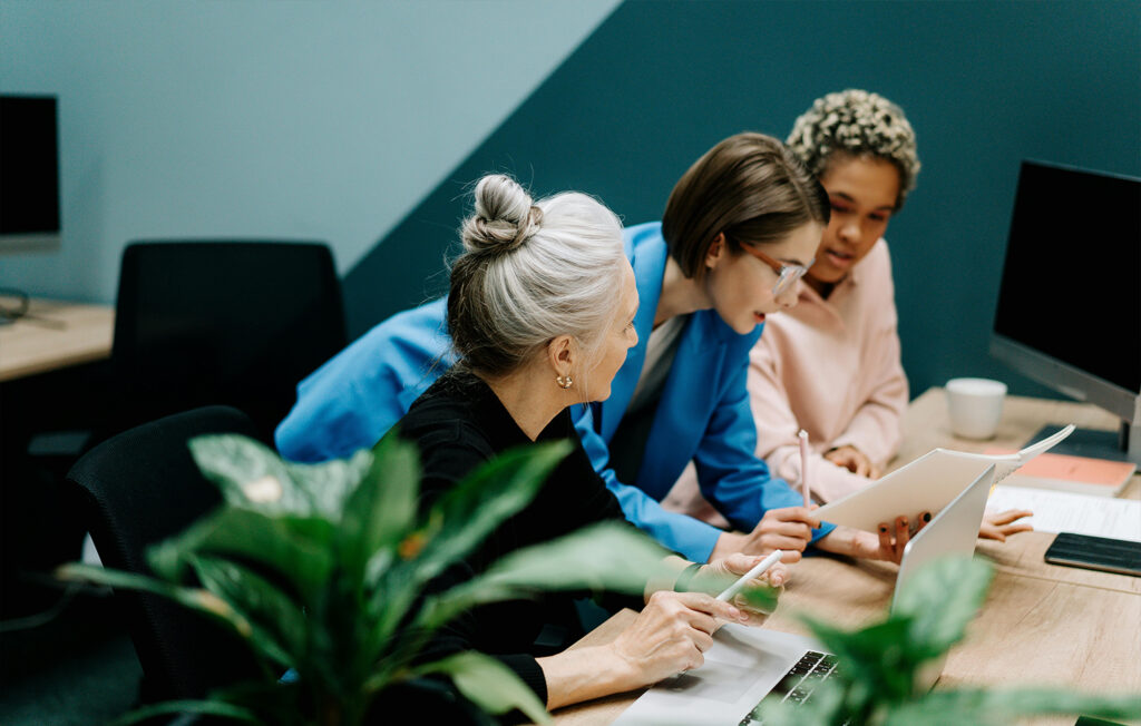 an office space for hybrid working