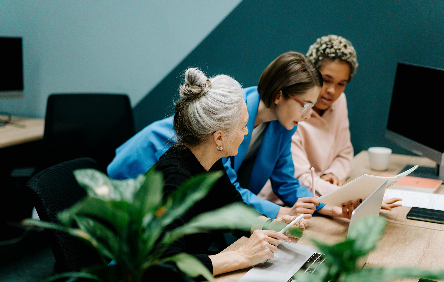an office space for hybrid working